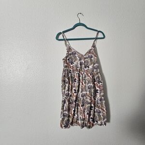 Rvca Floral Spaghetti Strap Dress Mini Sz S